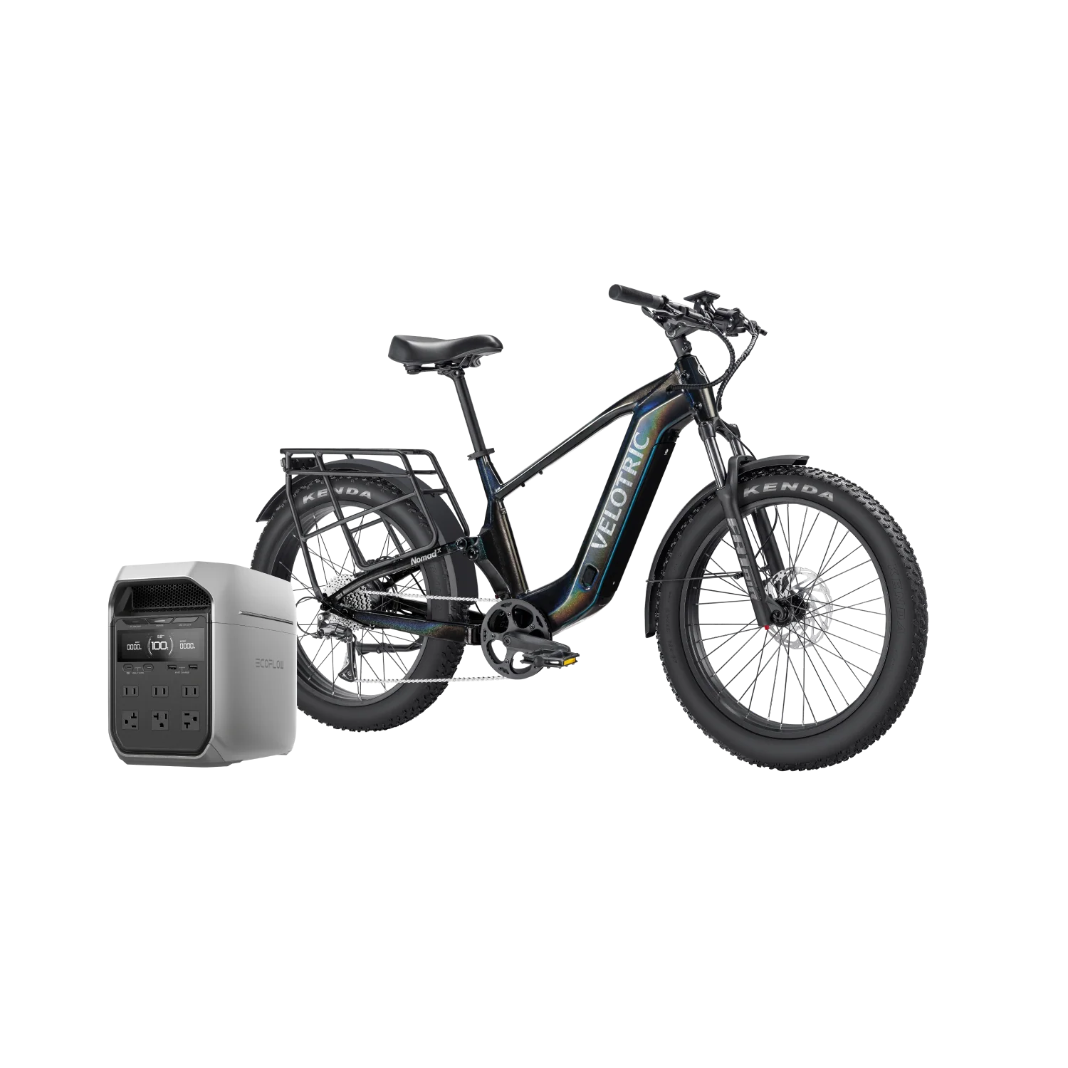 Velotric Nomad 2X Full Suspension Fat Tire Ebike + EcoFlow DELTA 3 Plus Portable Power Station - Image 11