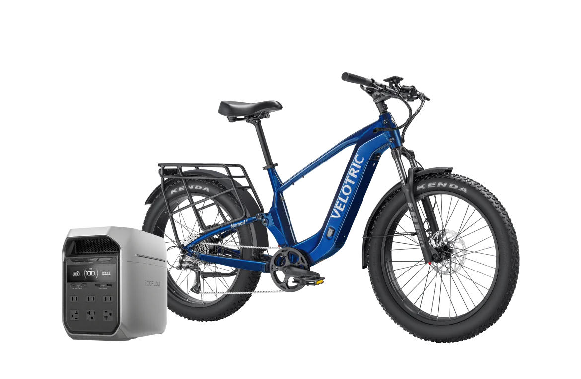 Velotric Nomad 2X Full Suspension Fat Tire Ebike + EcoFlow DELTA 3 Plus Portable Power Station - Image 17