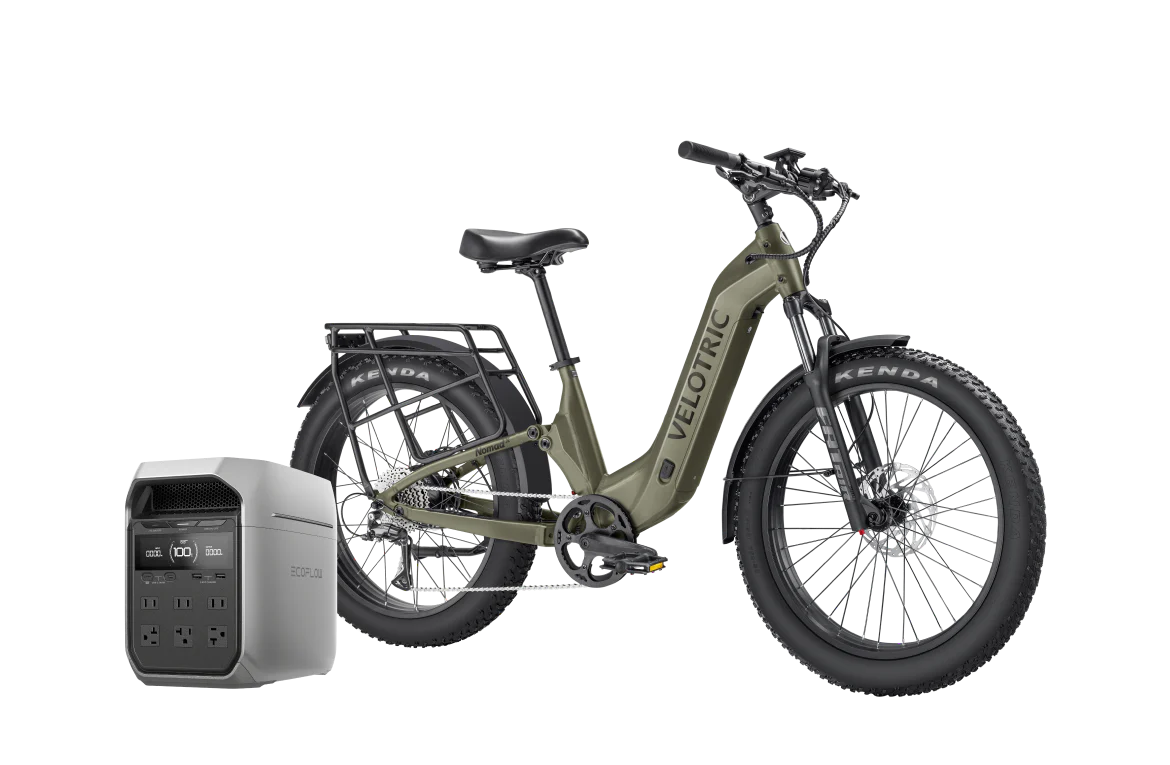 Velotric Nomad 2X Full Suspension Fat Tire Ebike + EcoFlow DELTA 3 Plus Portable Power Station - Image 7